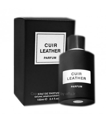 ادو پرفيوم مردانه فراگرنس ورد مدل کیور لدر پارفوم | Fragrance World Cuir Leather Parfume|فروشگاه تخفیفی آف یو 